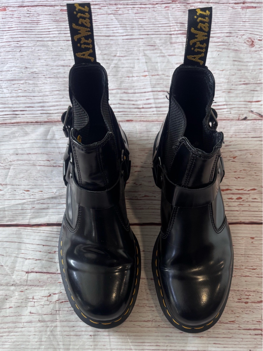 Dr Martens Wincox Smooth Leather Buckle Boots in Black Sz 10 Ladies (Sz 9 Men) - Picture 3 of 16